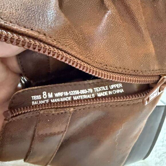 Kim Rogers “Tess” Ankle Booties Chestnut Faux Leather Buckle Accent Boot W US 8 - Picture 8 of 10